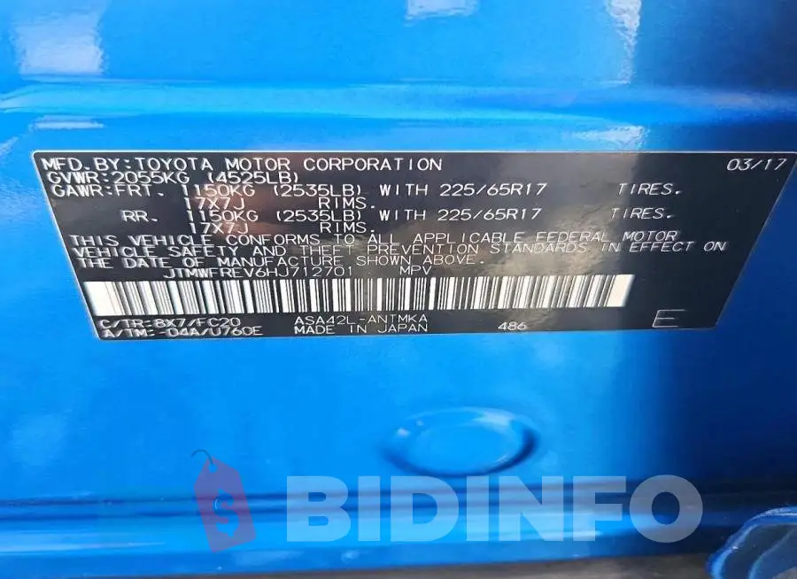 JTMWFREV6HJ712701 Photo# 13