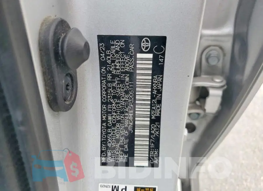 JTNC4MBE5P3205111 Photo# 12