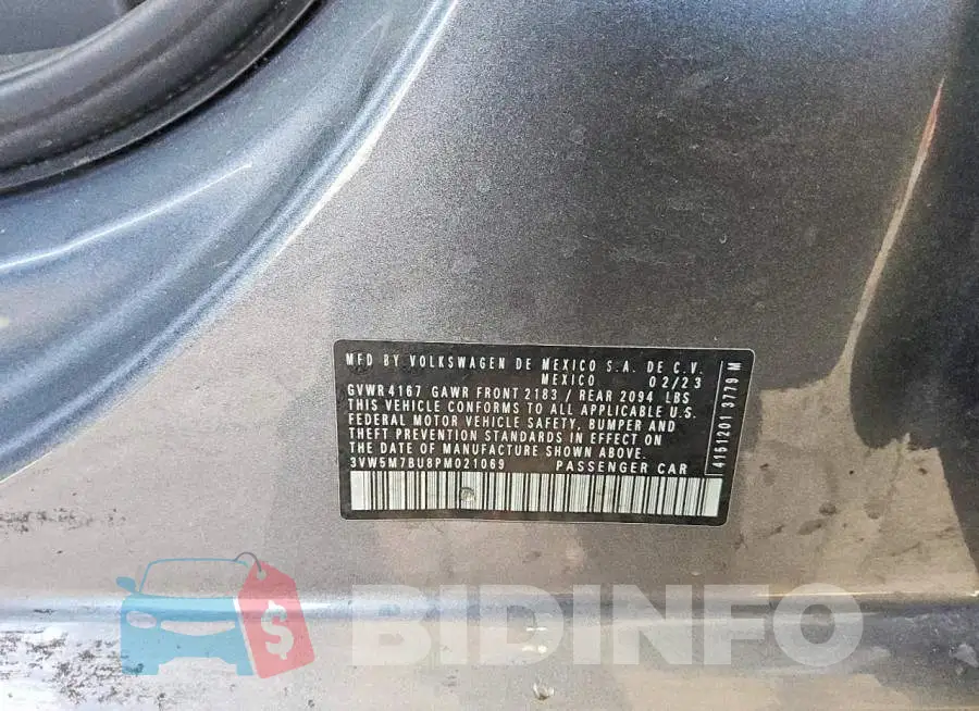 3VW5M7BU8PM021069 Photo# 12