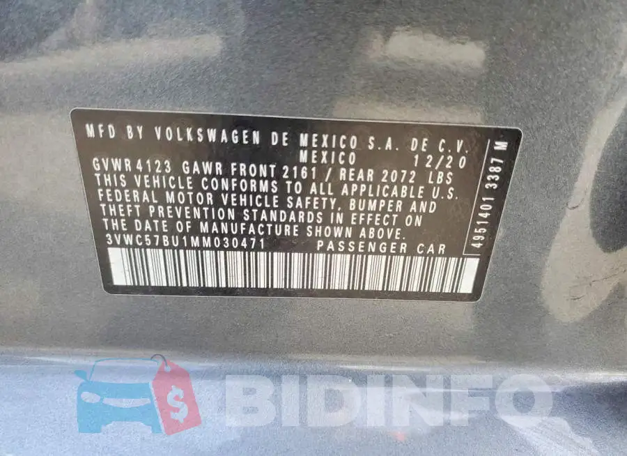 3VWC57BU1MM030471 Photo# 13
