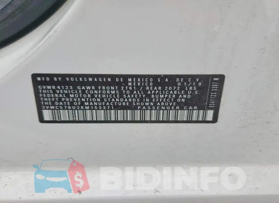 3VWC57BU2KM153371 Photo# 12