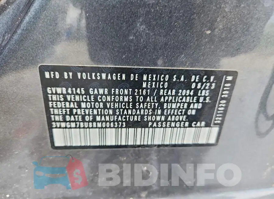 3VWGM7BU8RM006373 Photo# 12
