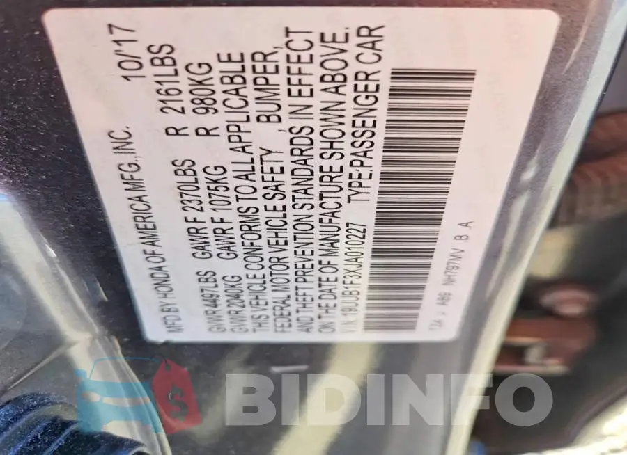 19UUB1F3XJA010227 Photo# 12