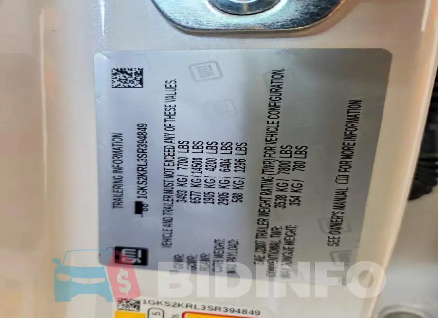 1GKS2KRL3SR394849 Photo# 13