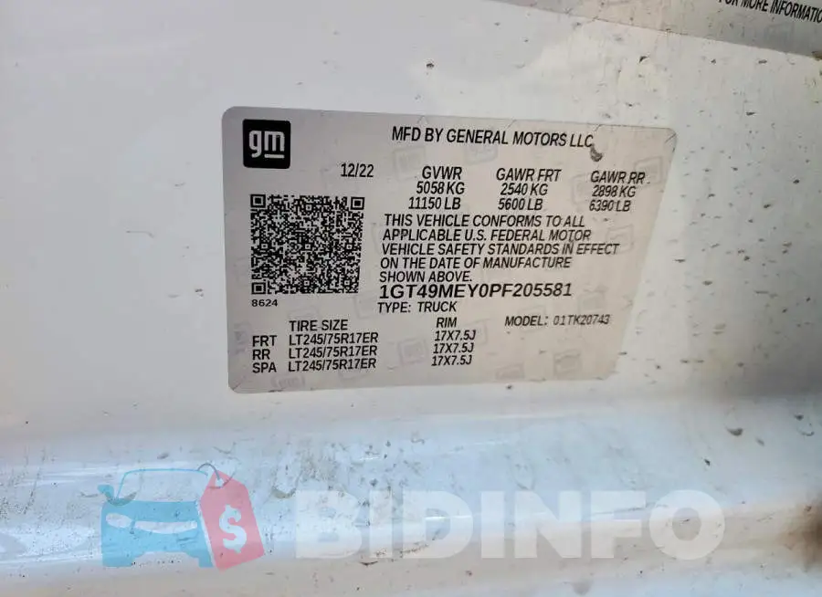 1GT49MEY0PF205581 Photo# 12