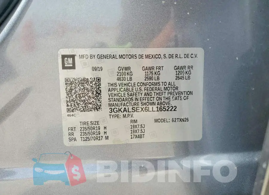 3GKALSEX6LL165222 Photo# 12