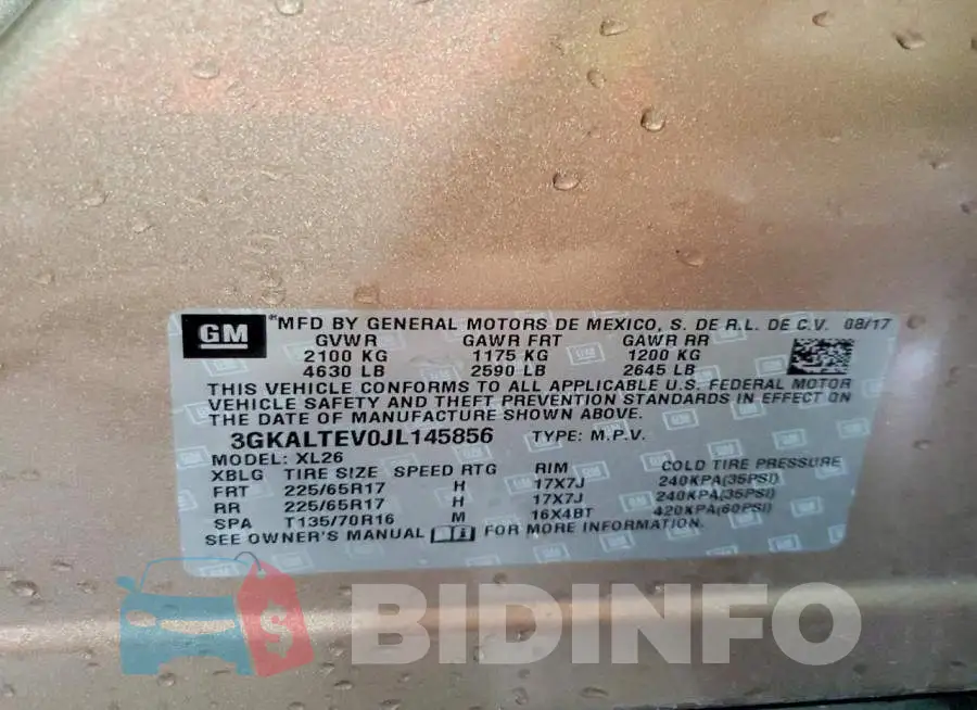 3GKALTEV0JL145856 Photo# 14