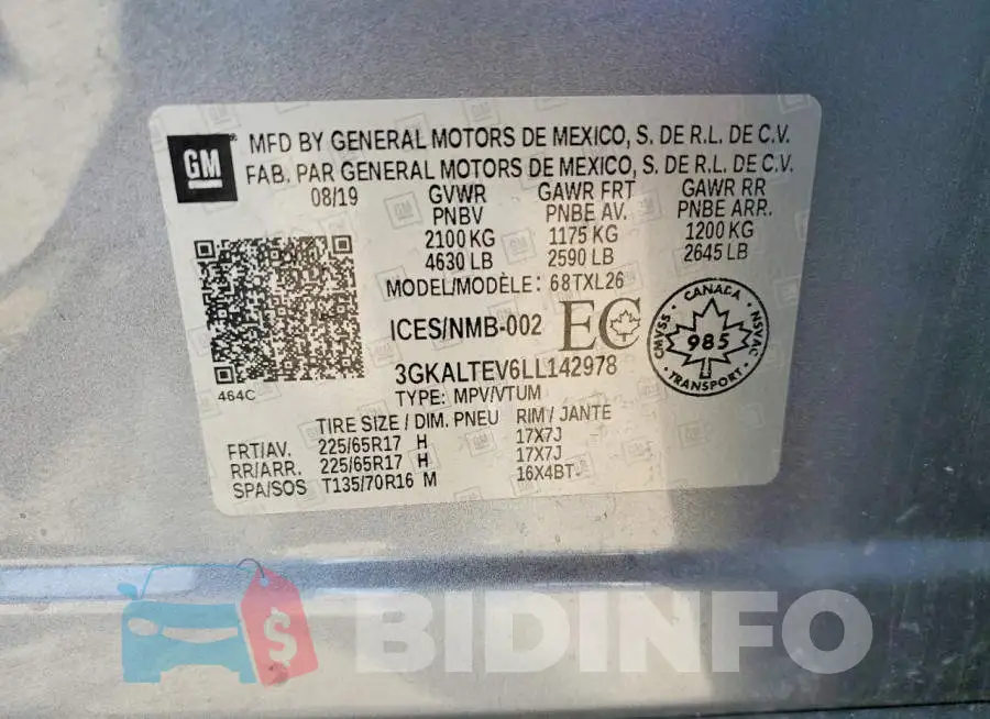 3GKALTEV6LL142978 Photo# 13