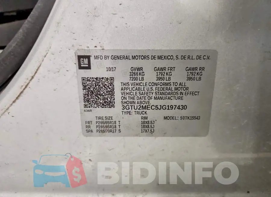 3GTU2MEC5JG197430 Photo# 12