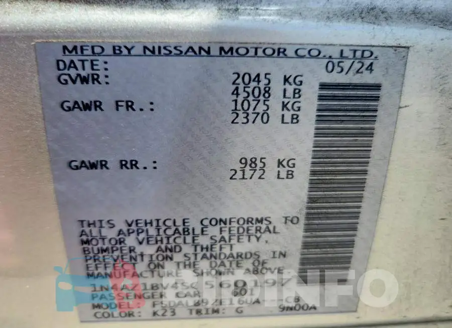 1N4AZ1BV4SC560197 Photo# 12