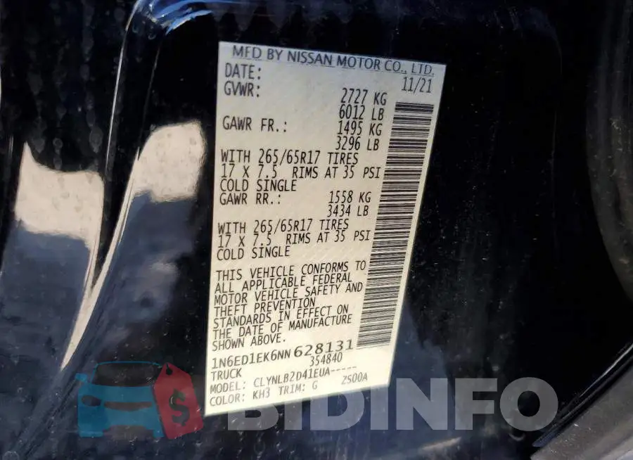 1N6ED1EK6NN628131 Photo# 12