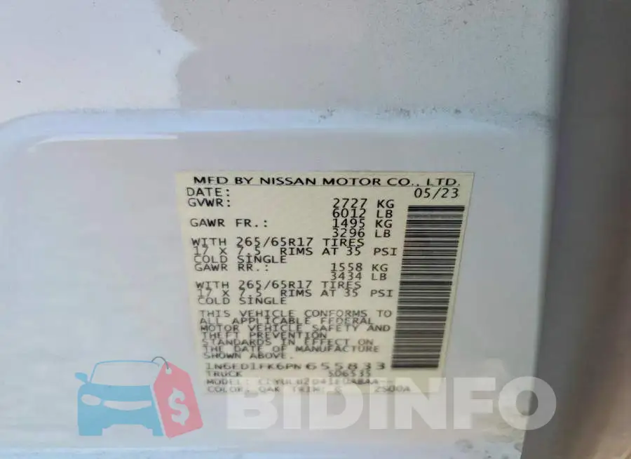1N6ED1FK6PN655833 Photo# 12