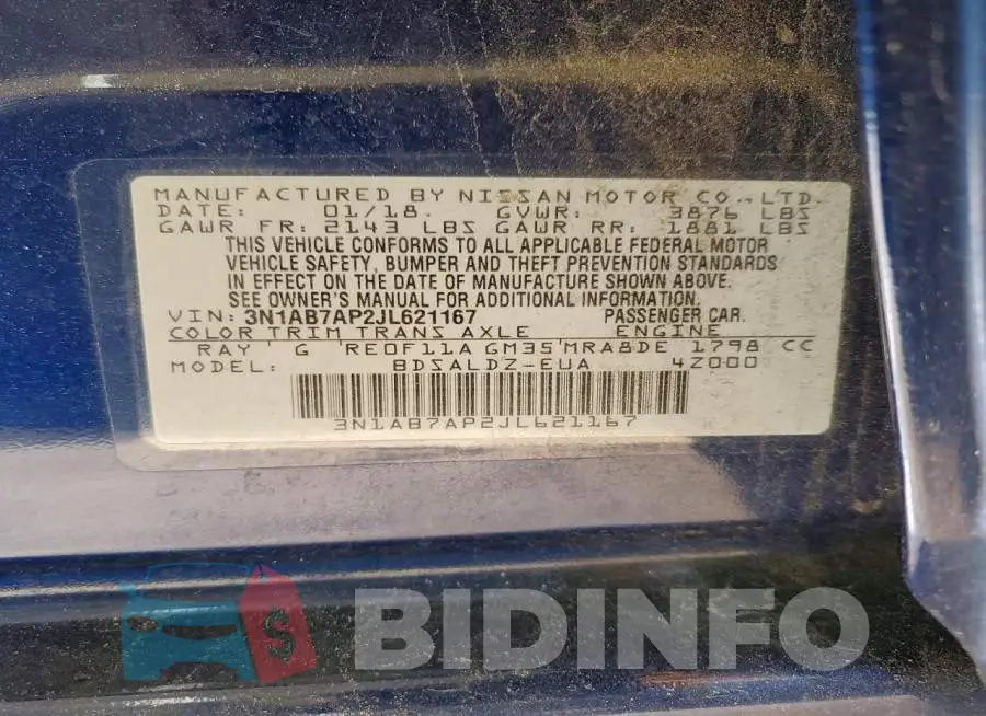 3N1AB7AP2JL621167 Photo# 13