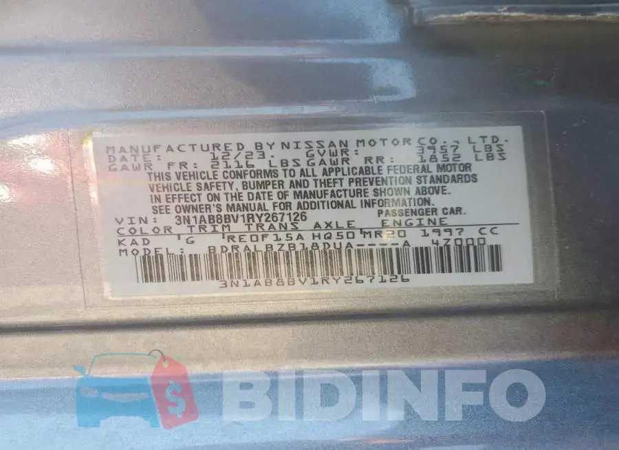 3N1AB8BV1RY267126 Photo# 12