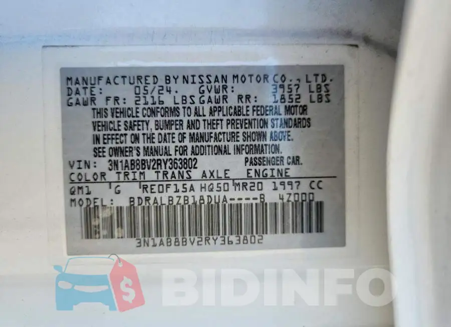 3N1AB8BV2RY363802 Photo# 12