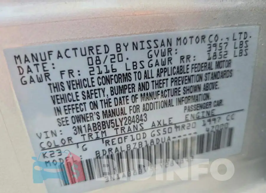 3N1AB8BV5LY284843 Photo# 12