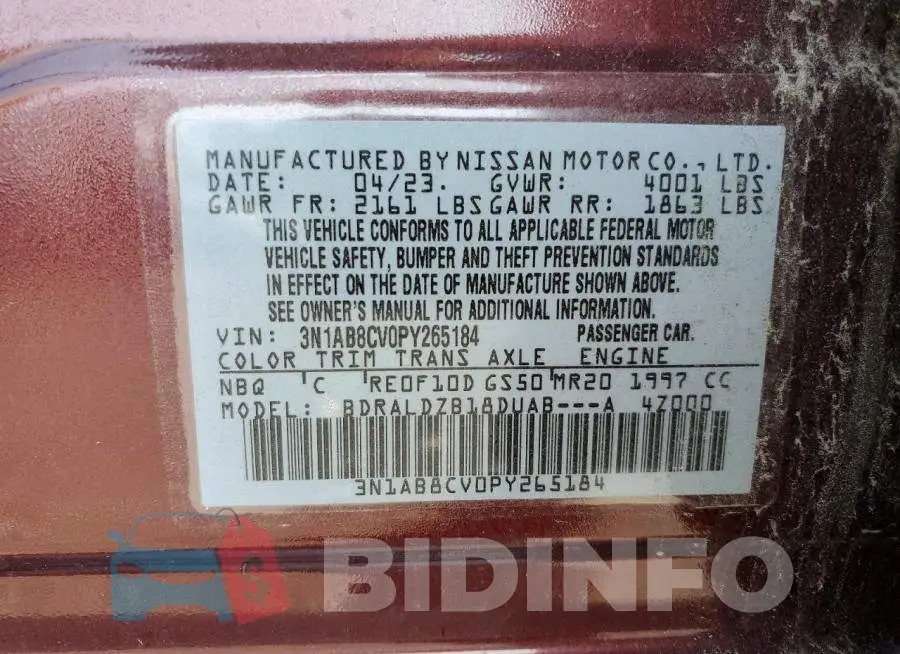 3N1AB8CV0PY265184 Photo# 12