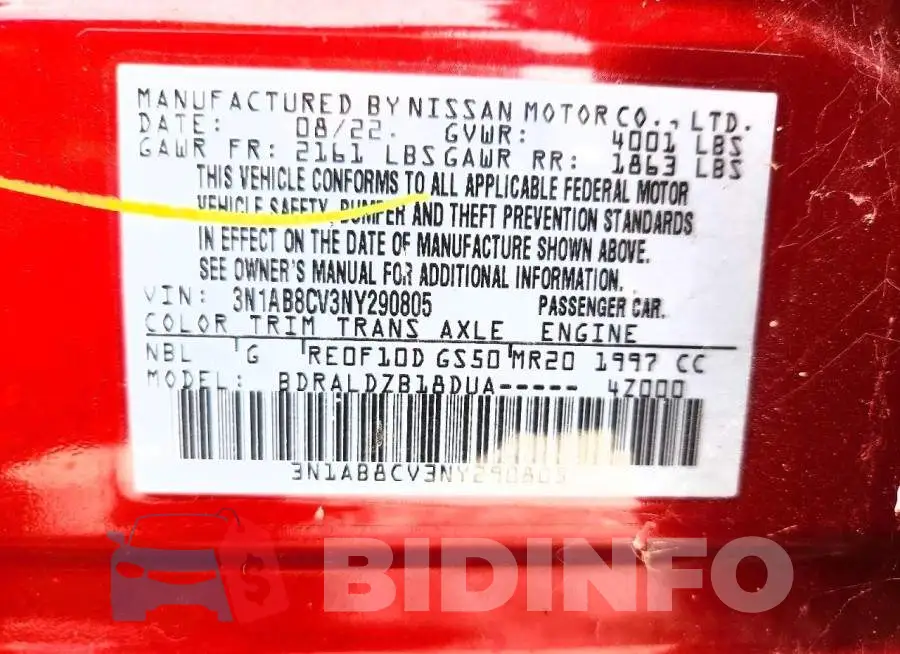 3N1AB8CV3NY290805 Photo# 13