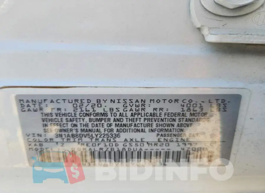3N1AB8DV5LY225336 Photo# 13