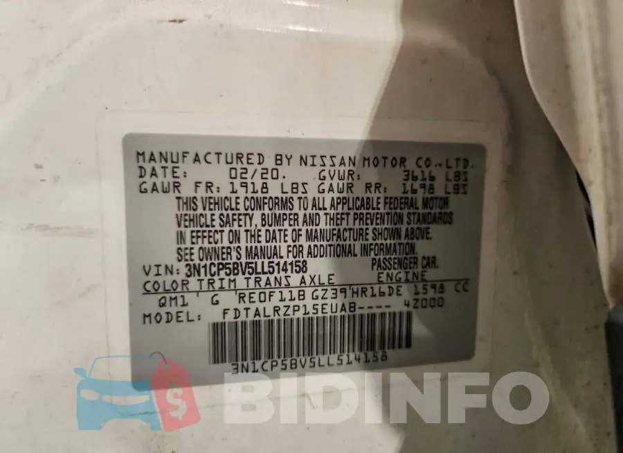 3N1CP5BV5LL514158 Photo# 13