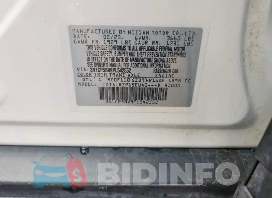 3N1CP5BV9PL542552 Photo# 12