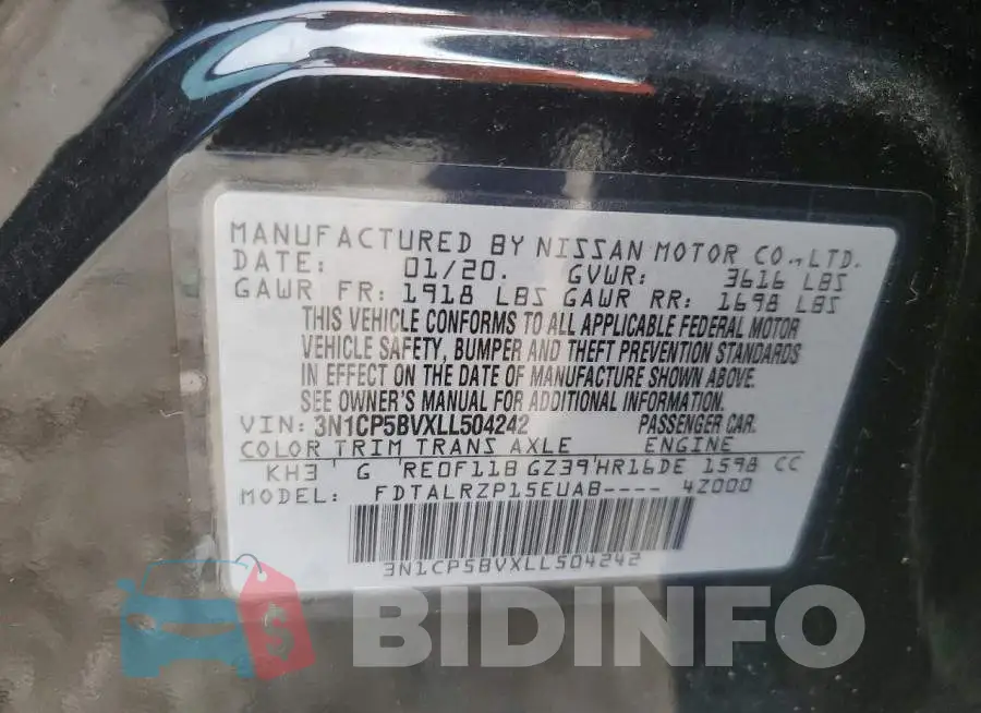 3N1CP5BVXLL504242 Photo# 13