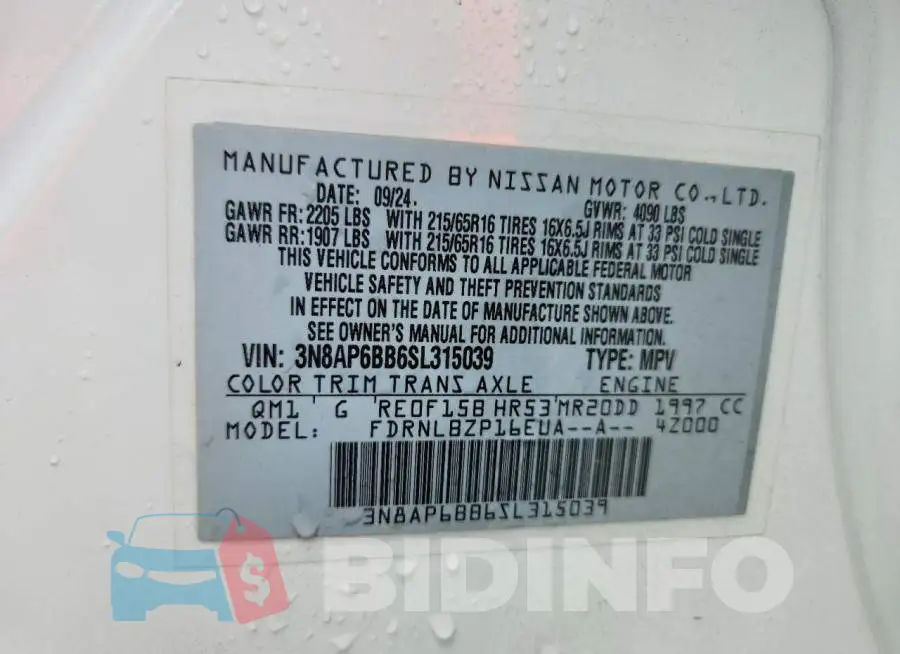 3N8AP6BB6SL315039 Photo# 14