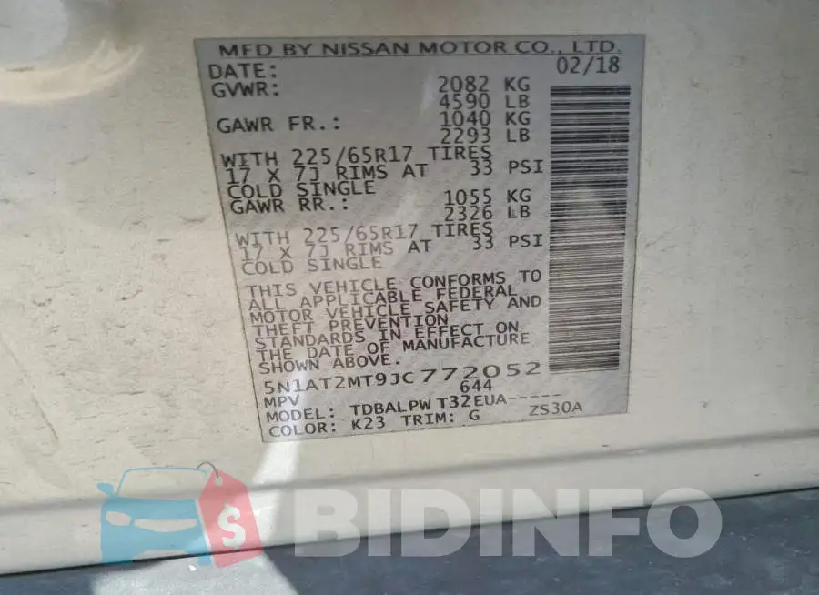 5N1AT2MT9JC772052 Photo# 14