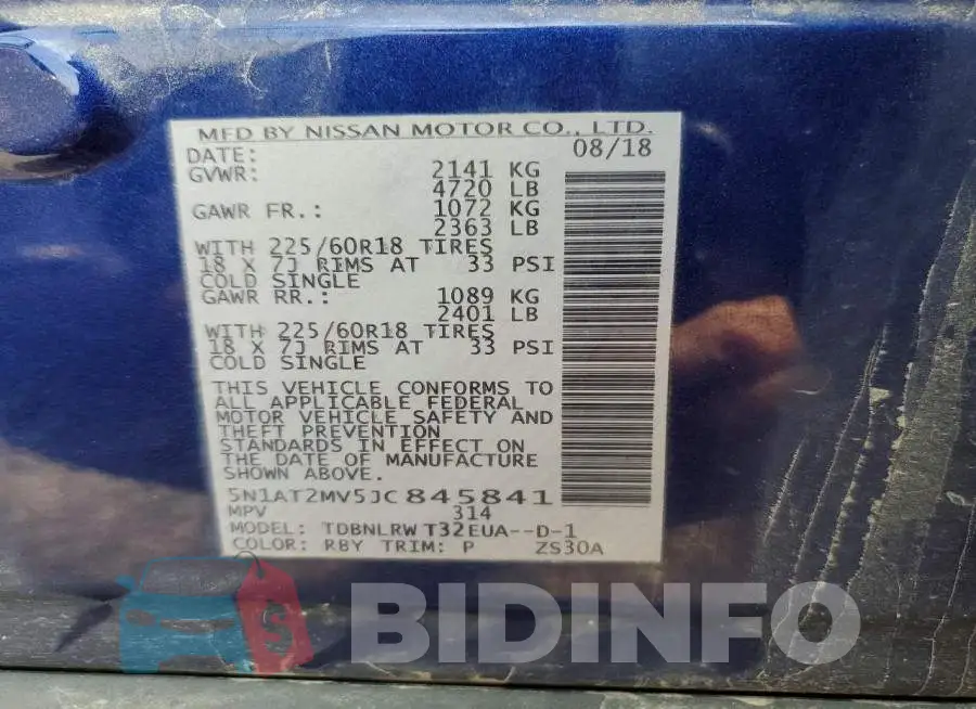 5N1AT2MV5JC845841 Photo# 13