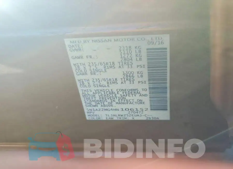 5N1AZ2MG4HN106152 Photo# 12