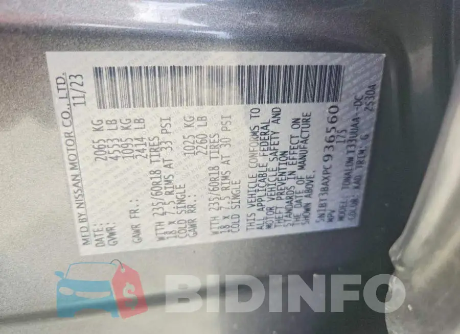 5N1BT3BAXPC936560 Photo# 12