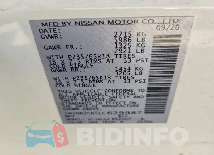 5N1DR2CN5LC629987 Photo# 14
