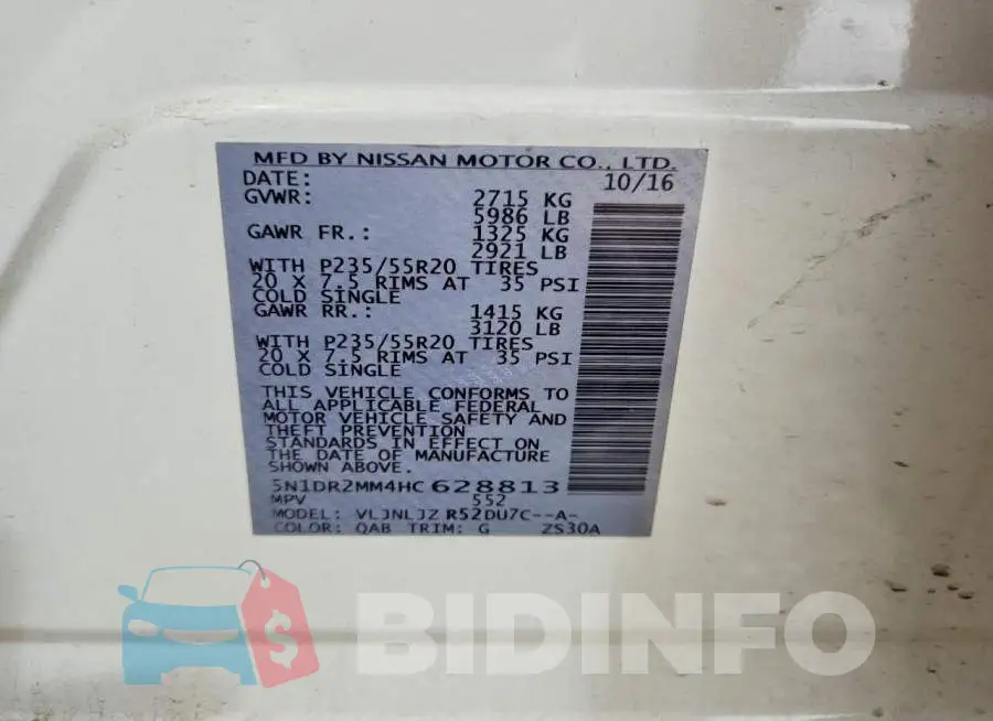 5N1DR2MM4HC628813 Photo# 13