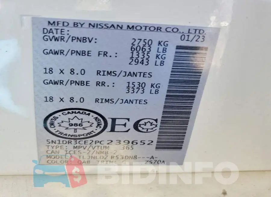5N1DR3CE2PC239652 Photo# 14