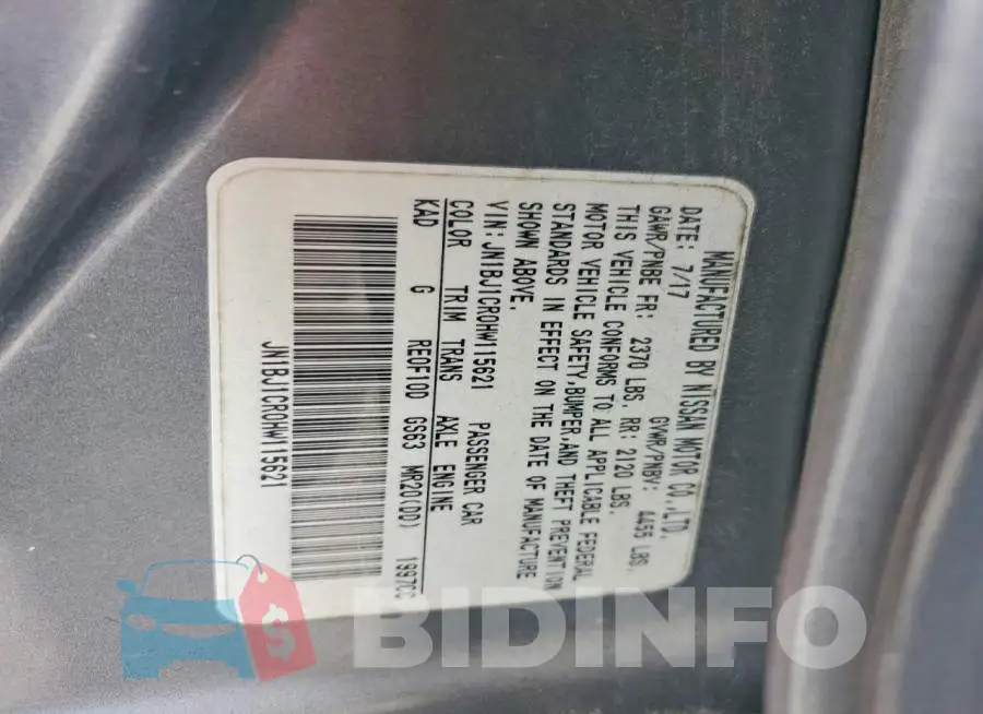 JN1BJ1CR0HW115621 Photo# 13