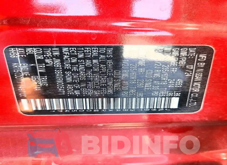 JN8BT3BAXRW005471 Photo# 14
