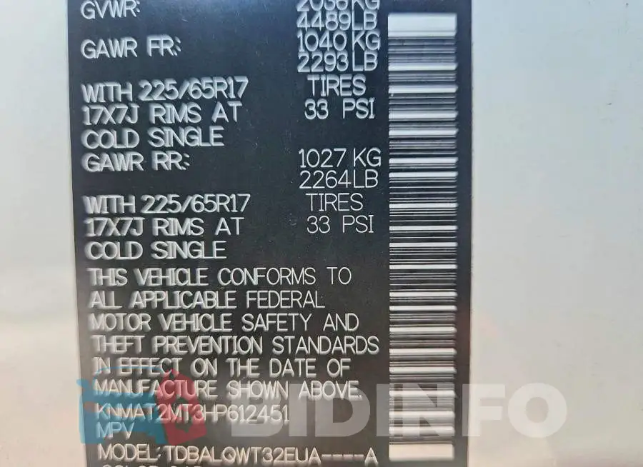 KNMAT2MT3HP612451 Photo# 13