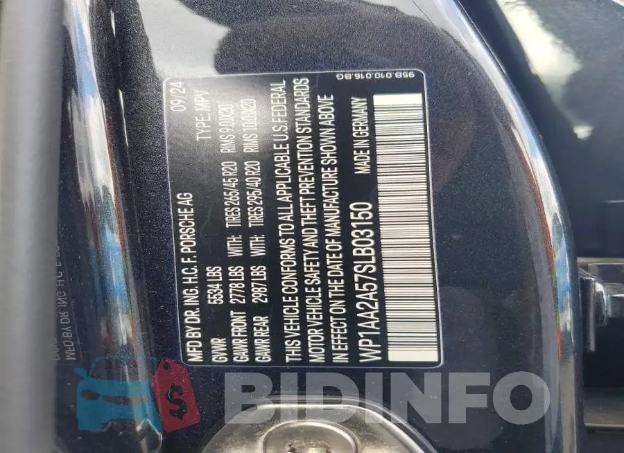 WP1AA2A57SLB03150 Photo# 13