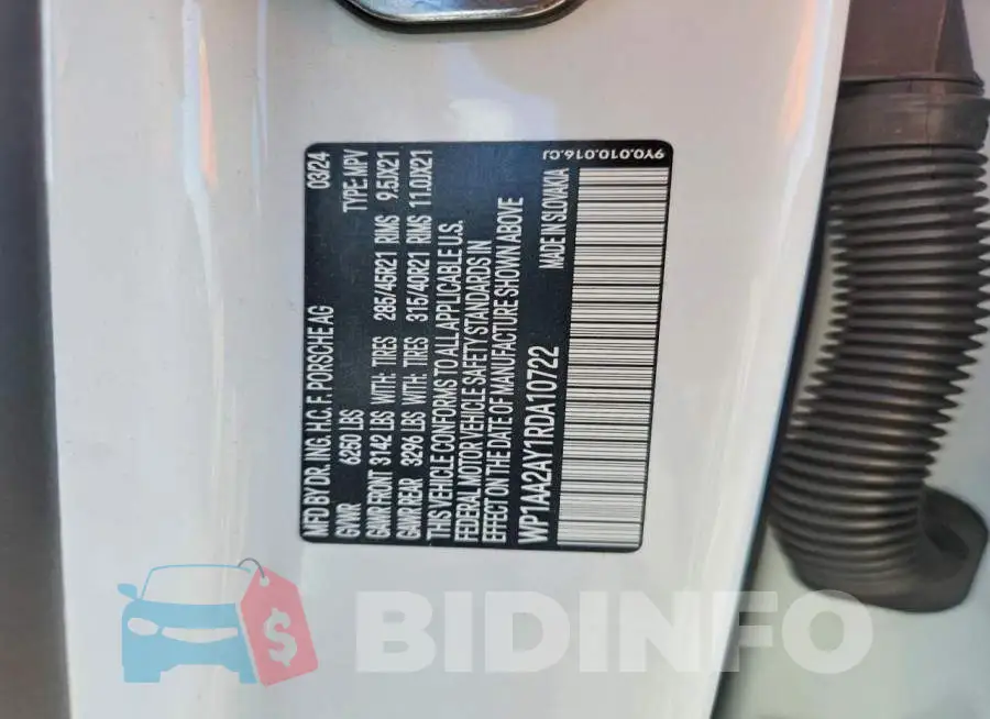 WP1AA2AY1RDA10722 Photo# 13