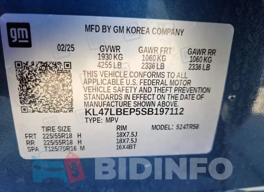 KL47LBEP5SB197112 Photo# 12