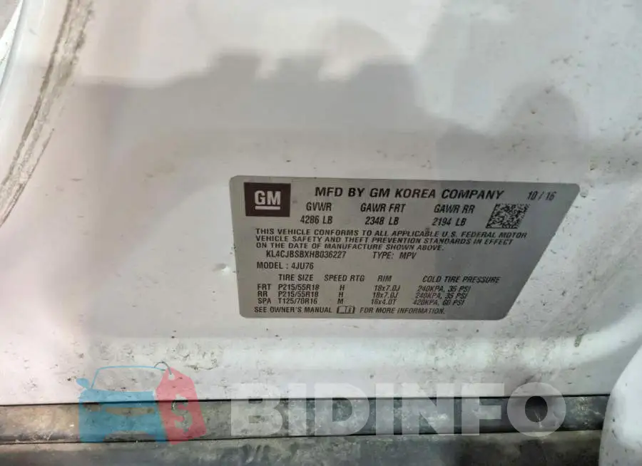 KL4CJBSBXHB036227 Photo# 13