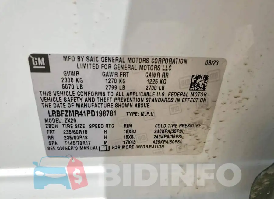 LRBFZMR41PD198781 Photo# 13