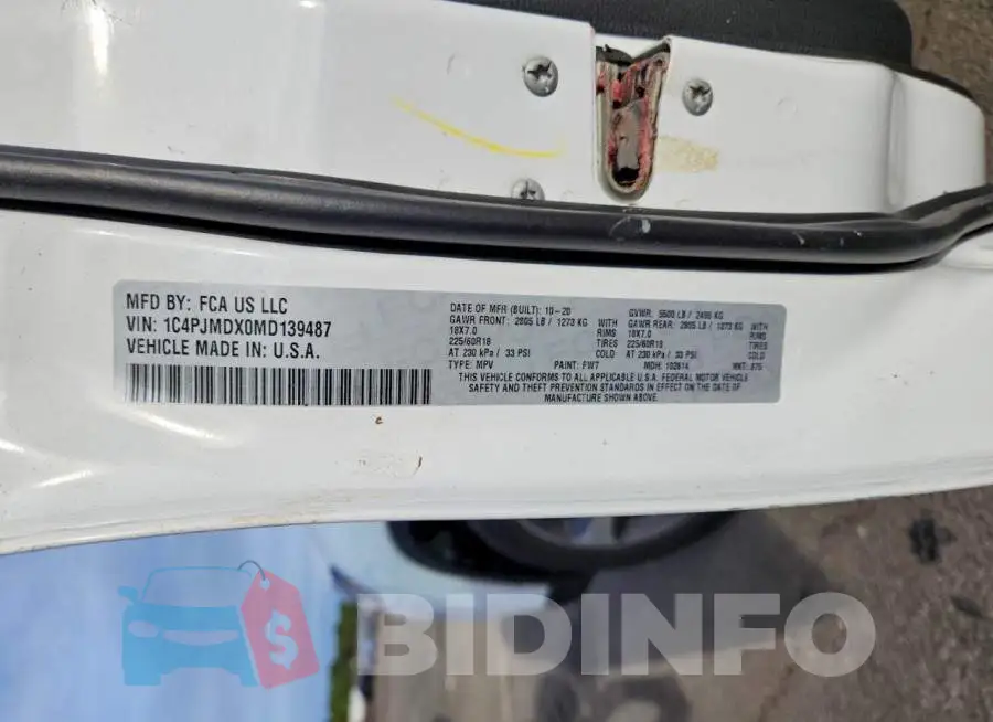 1C4PJMDX0MD139487 Photo# 13