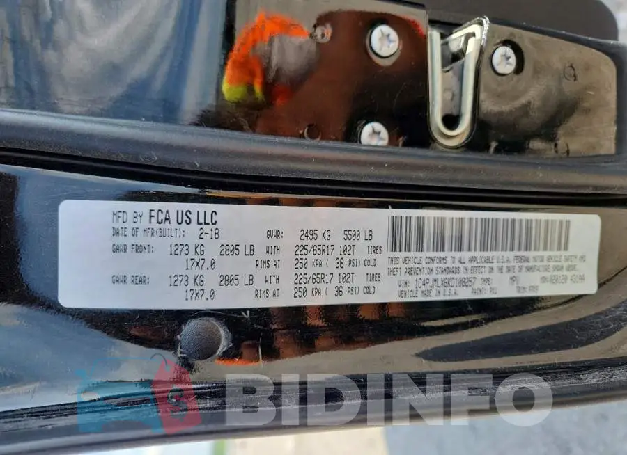1C4PJMLX6KD108257 Photo# 13