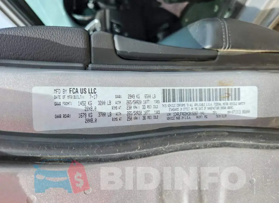 1C4RJFAG3HC815287 Photo# 14