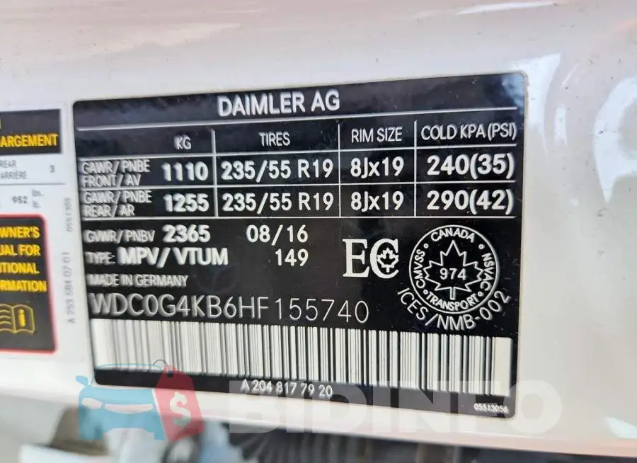WDC0G4KB6HF155740 Photo# 13
