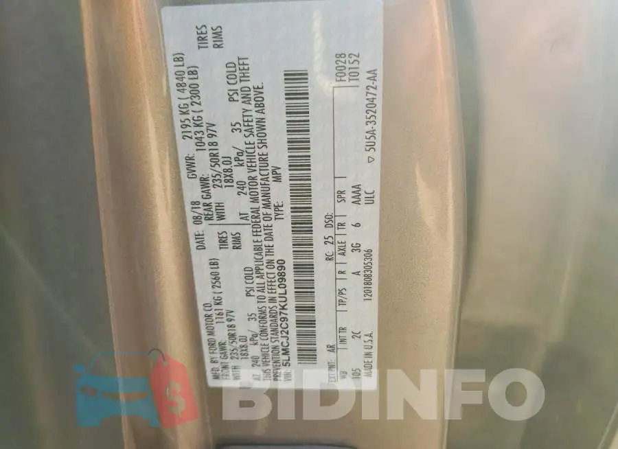 5LMCJ2C97KUL09890 Photo# 13