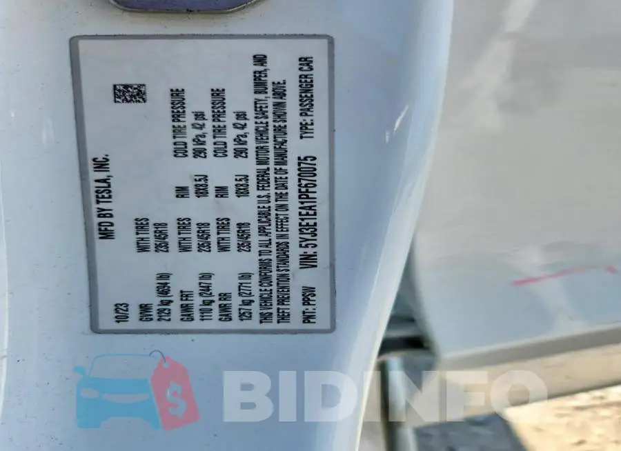 5YJ3E1EA1PF670075 Photo# 12