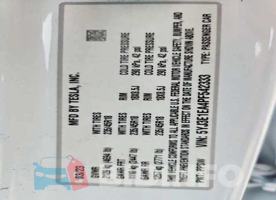 5YJ3E1EA4PF542333 Photo# 12