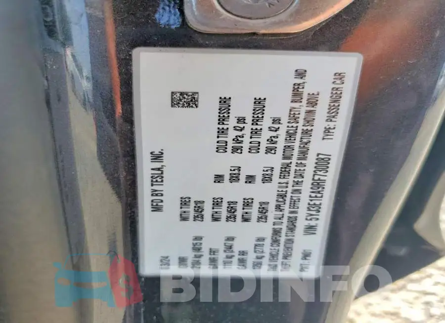 5YJ3E1EA9RF730087 Photo# 13